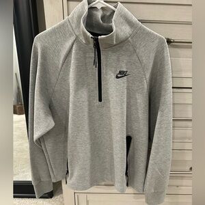 Nike Heather Gray Pullover with Black Trim